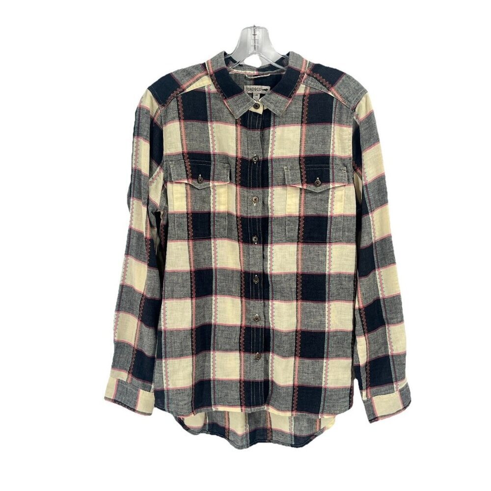 Toad & Co Reform Flannel Shirt Button Down Sz Medium